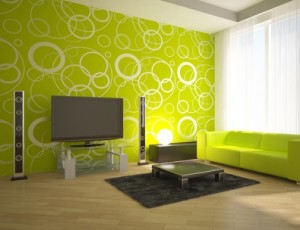 green interior in the home