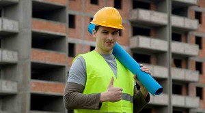 construction worker in uniform at work